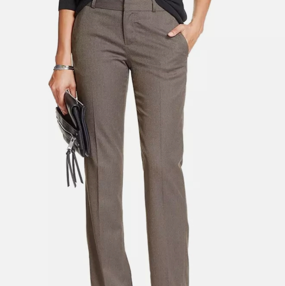Banana republic martin fit brown wool dress pants 2S